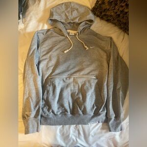 grey nike dri fit hoodie!